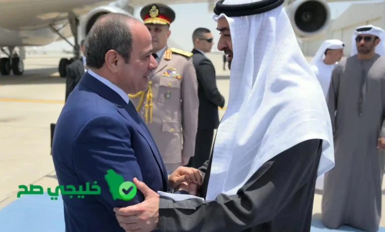 السيسي ومحمد بن زايد لقاء الاشقاء